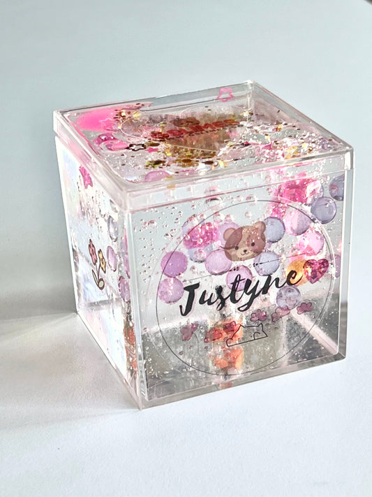 Dazzling Justyne Soft Thick Clear Slime Cube