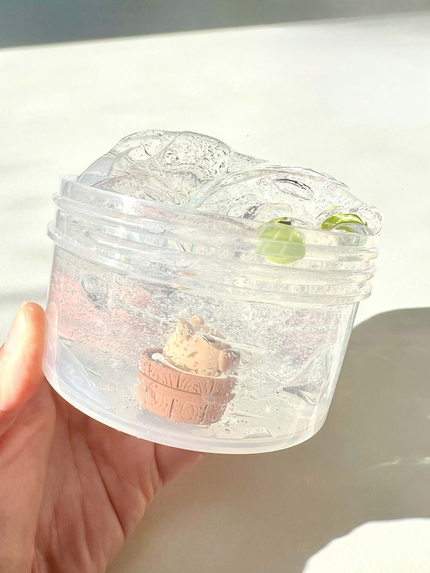 Clear Glossy Medium Thick Slime Capybara Onsen