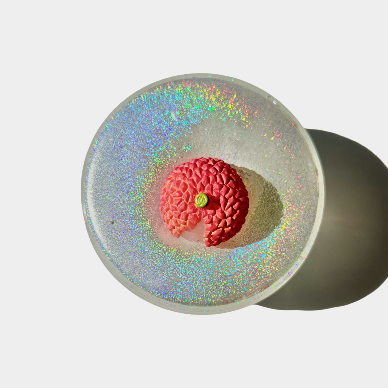 Thick Clear Slime Sugar Fruit Bowl With Holographic Top