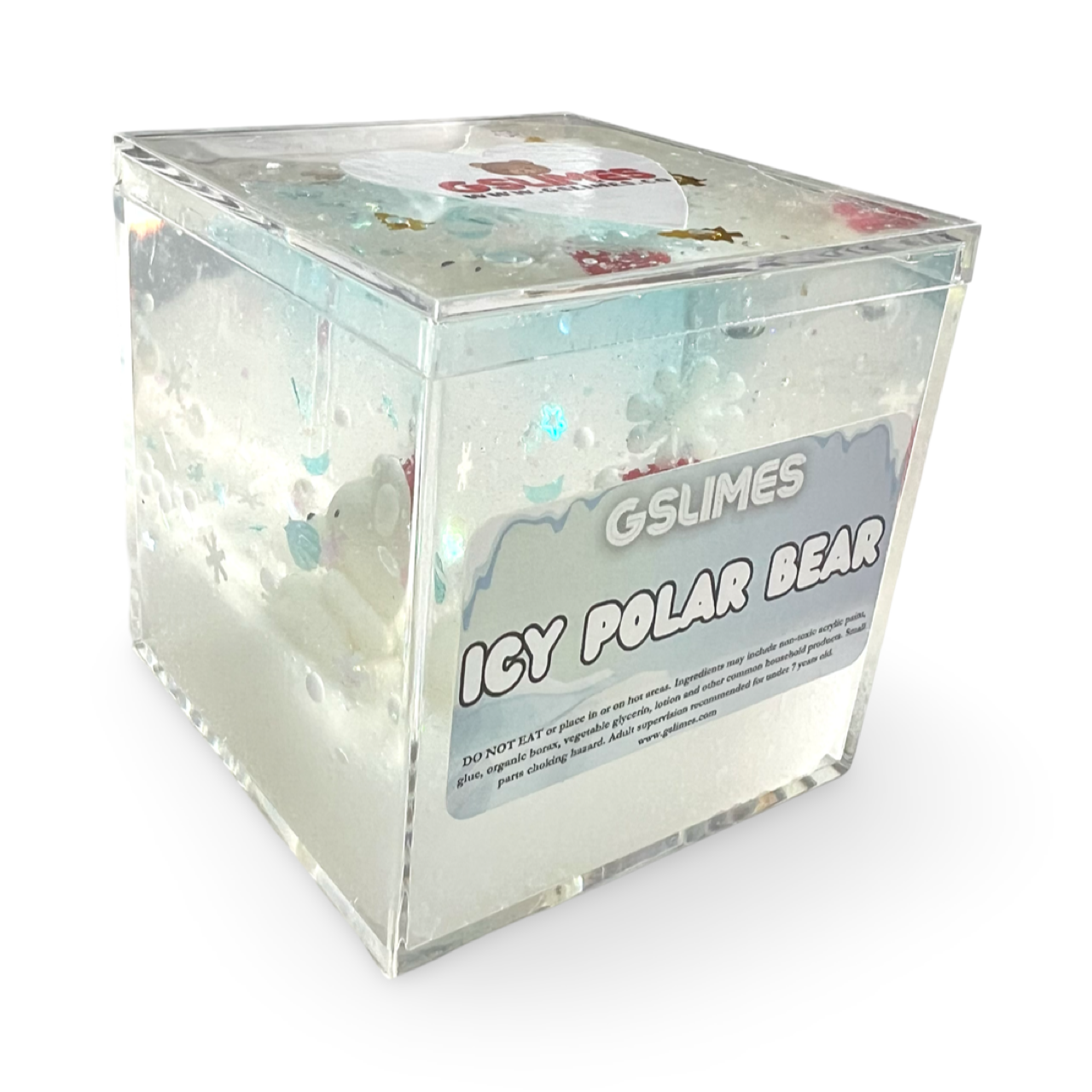 NEW! Holiday Special Icy Polar Bear Cube Slime