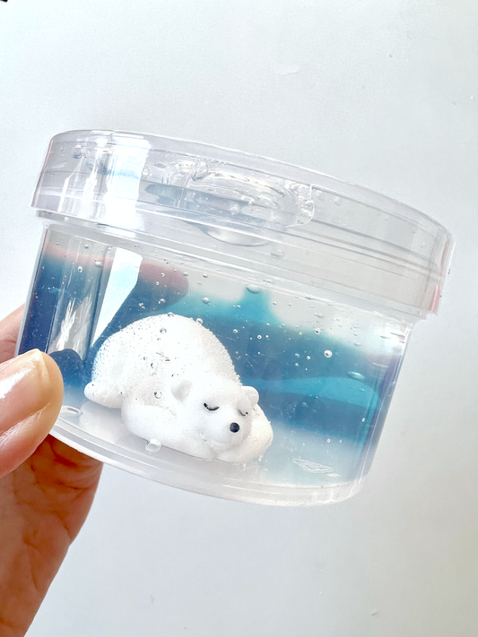 Polar Bear Water Soft Thick Clear Slime